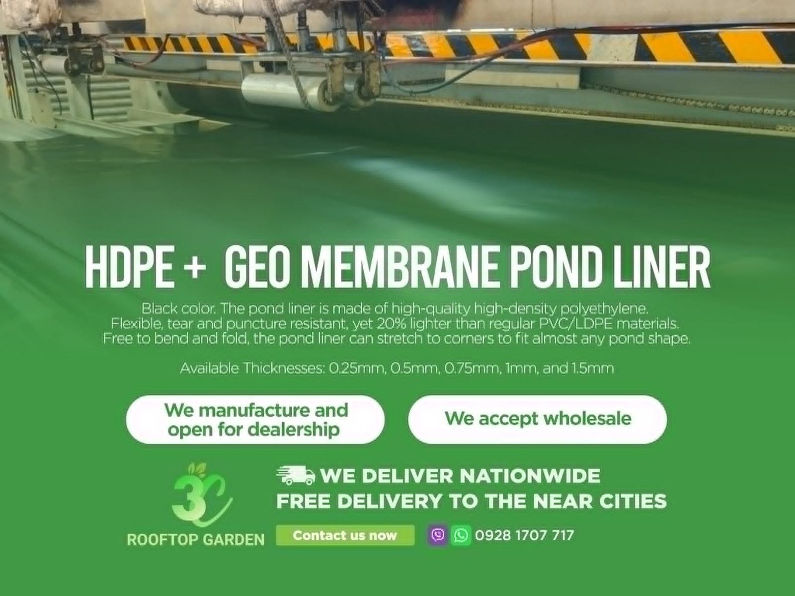 HDPE and Geomembrane Pond Liner